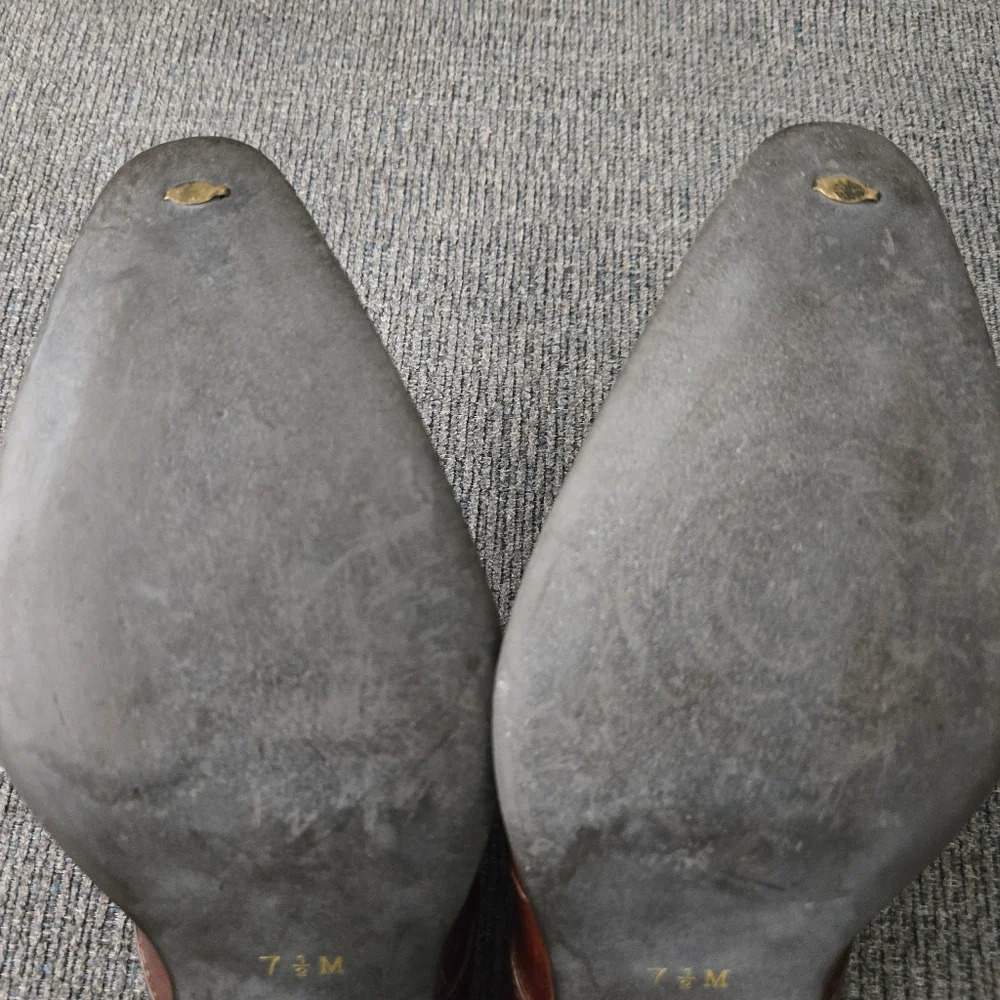 Roadwolf Brown Leather Mules size 7.5 - Picture 11 of 16